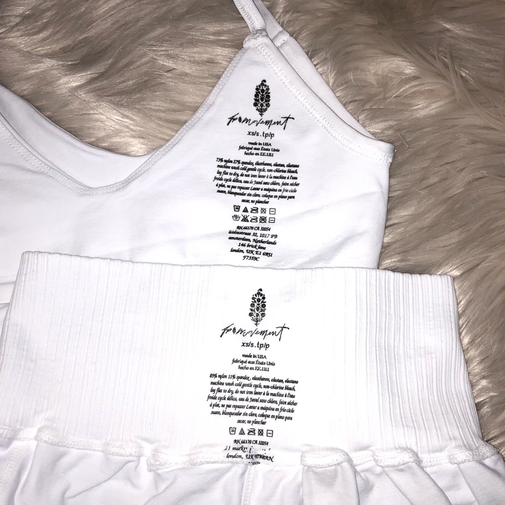 FREE PEOPLE BUNDLE Good Karma Ruched Top AND Tennis Shorts - Picture 9 of 13